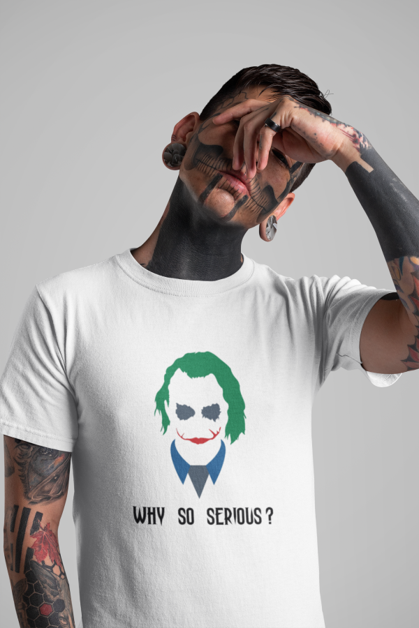 Joker Halloween Why So Serious T-shirt - SuperVillain - Heath Ledger Vector - Merchkart