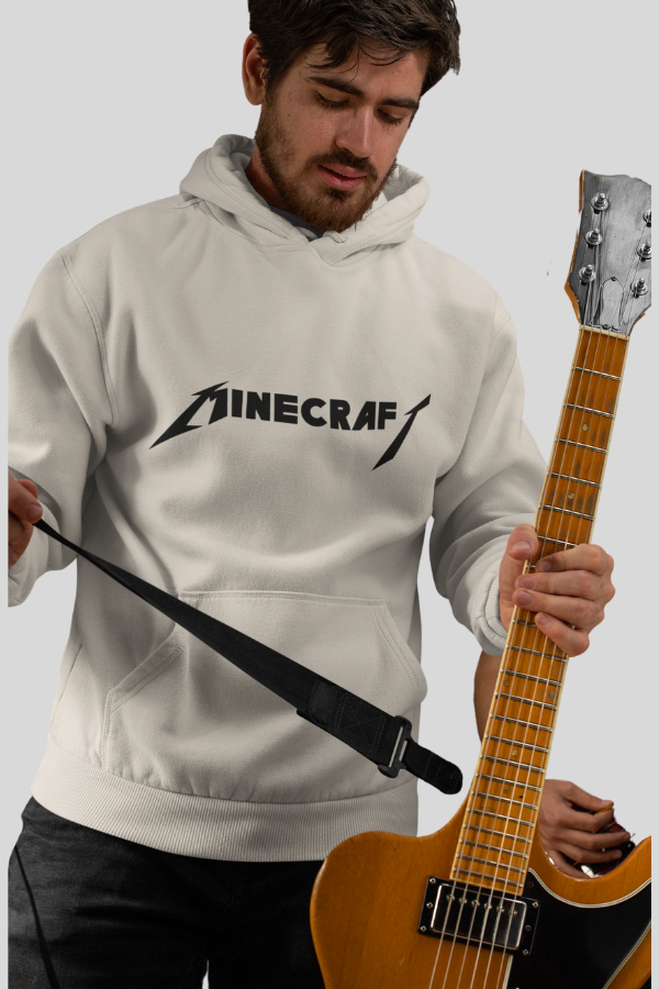 Minecraft font in mettalica rock band font and style, Minecraft hoodie in black, Minecraft gaming hoodie and pullover, Merchkart