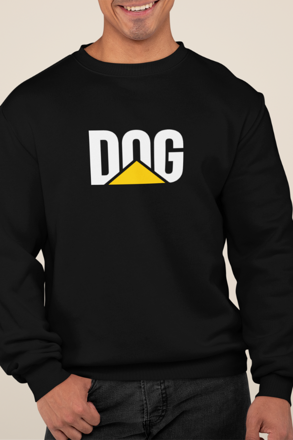 Dog pet Men sweatshirt and Hoodie, DOG in Caterpillar Logo font, Dog hoodie in the CAT branded style, Caterpillar for Dog hoodie,