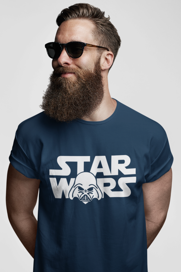 Star Wars Logo UNISEX T-shirt  Navy Colored - Movies Merchandise - Mandalorian