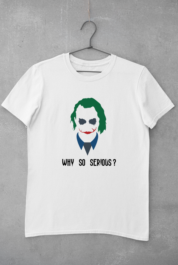 Joker Halloween Why So Serious T-shirt - SuperVillain - Heath Ledger Vector - Merchkart